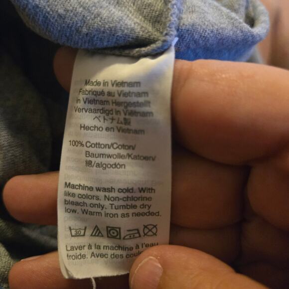 J.Crew Featherweight Slub Cotton Gray V-Neck T-Shirt M - Picture 4 of 8